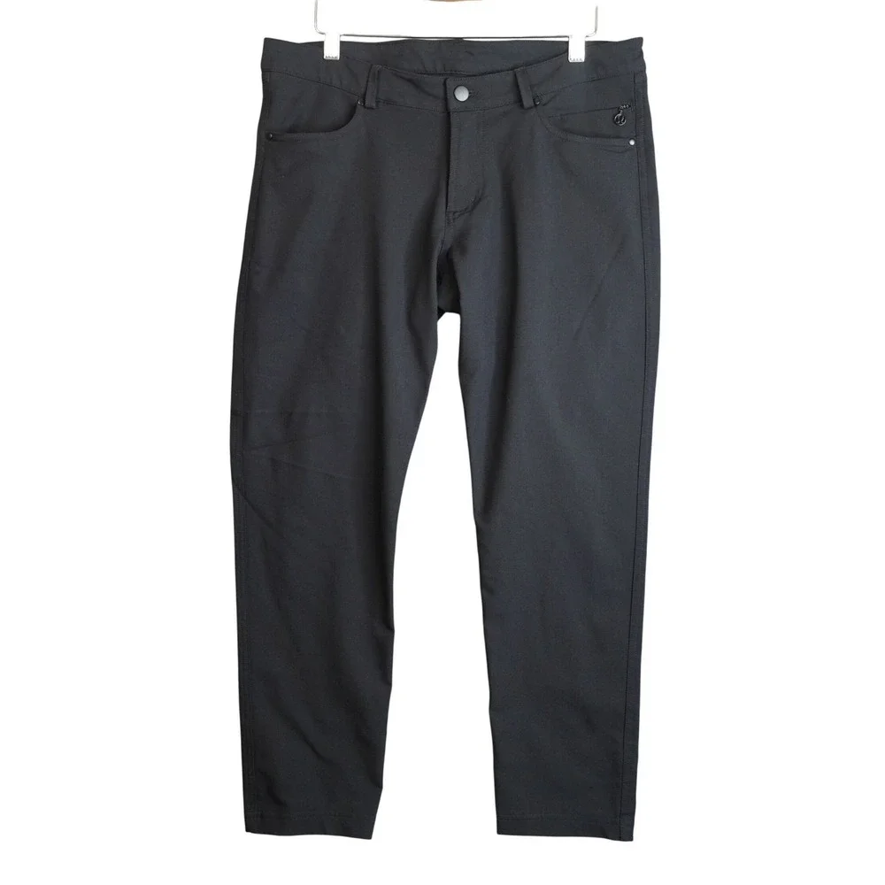 Lululemon‎ ABC Pants Mens 32x26 Black Slim 5 Pocket Warpstreme Commuter Trousers